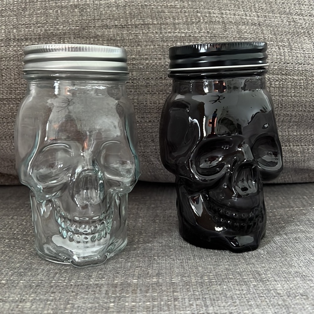 Target 2023 - NWT - Skull Jars (1 Black, 1 Clear)